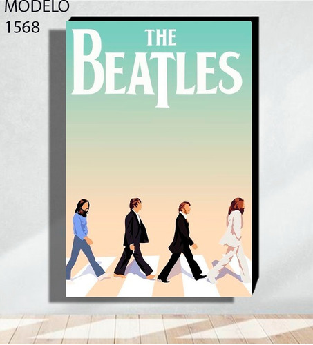 Cuadro Decorativo The Beatles Rock Musica Textura Canva 1568