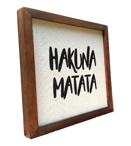 Cuadro Decorativo Hakuna Matata  Frases Motivadoras