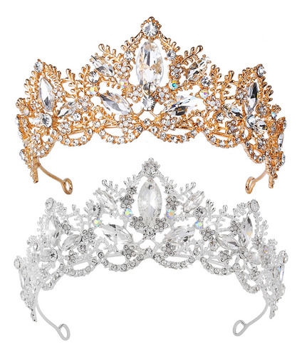 2 Coronas De Boda Con Diamantes De Imitación De Queen