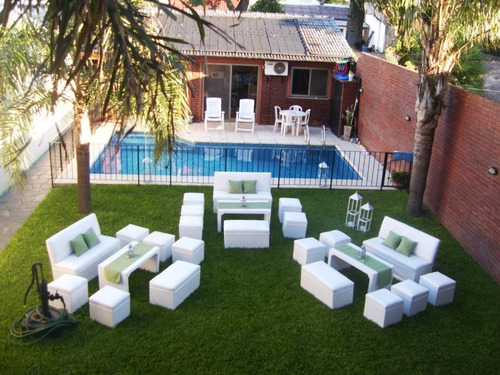 Combo ,puff Para Salon De Fiestas