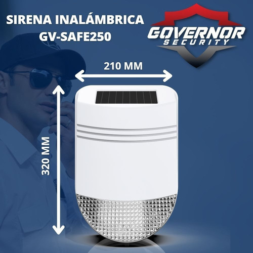Sirena Inalambrica Exterior Para Alarmas Governor Safe250