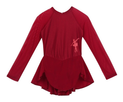 Imagem 4 de 7 de Vestido Infantil Profissional Ballet Bailarina Manga Longa
