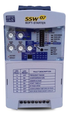 Chave De Partida Soft Starter Weg Ssw07 17a 10cv 380v