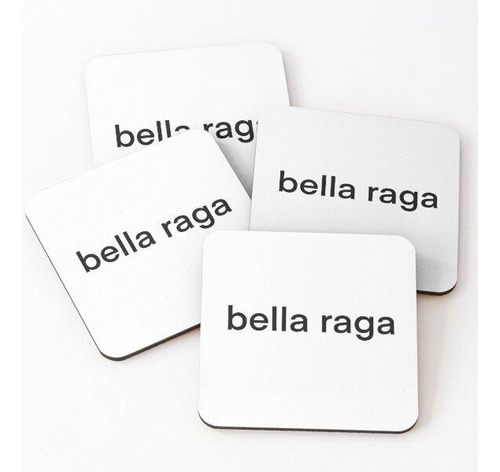 Set Posavasos Bella Raga Negro Calidad Premium