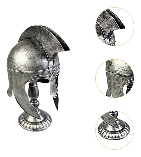 Casco Romano - Accesorio De Disfraz Medieval Para Plata