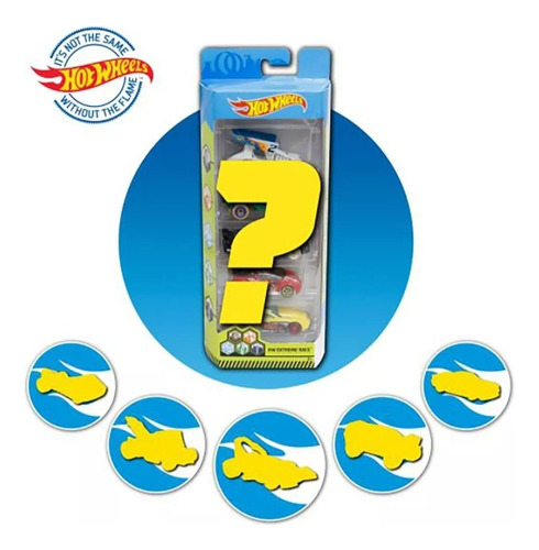 Vehículo Hot Wheels Die Cast Paquete 5 Autos Varios Modelos
