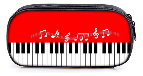Estuche Para Lápices Piano Note Creative De Una Sola Capa De Poliéster Para Niños
