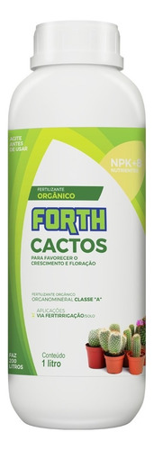 Adubo Fertilizante Forth Cactos 1 Litro Orgânico Faz 200 L