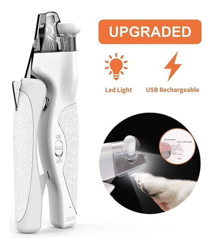 Cortauñas Para Perro Corta Uñas Canino Con Luz Led