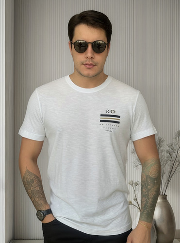 Camiseta Rio De Janeiro Osklen Slim Masculino