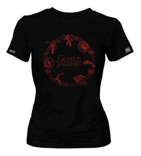 Camiseta Game Of Thrones Casas Juego Tronos Dama Mujer Edc
