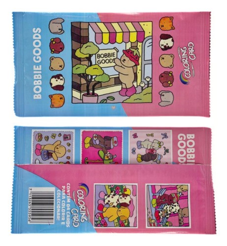 24 pacotes com 4 Cards em cada Colecionavel P/colorir Boobie Goods Atacado