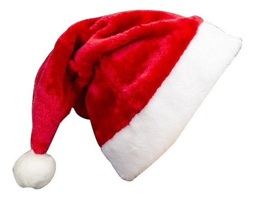 Gorro Touca De Papai Noel Linha Luxo Veludo Cor Vermelho