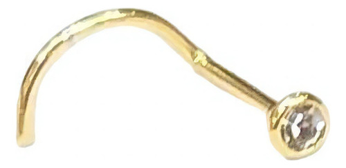 Piercing Nostril Gold Nose de acero con forma de punto de luz