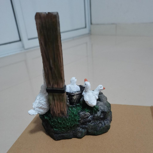 Estatuetas De Jardim De Estátua De Fonte De Animais Pato