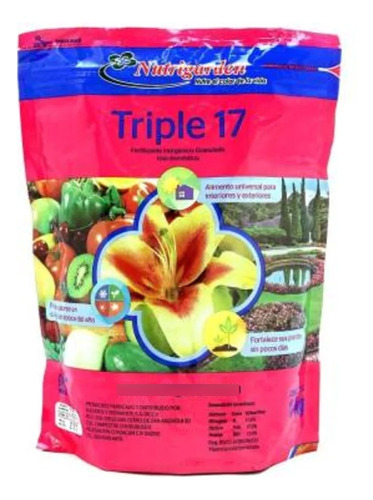 Triple 17. Nutrientes Para Plantas En General. Paq. 500gr. 