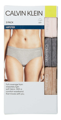 Panties Calzones Suaves Calvin Klein Mujer X 3 Original