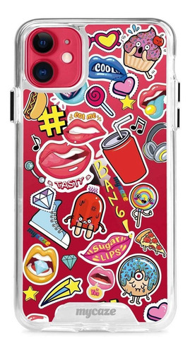 Funda Protectora Iphone 11 Love Stickers Case Transparente Mercado Libre