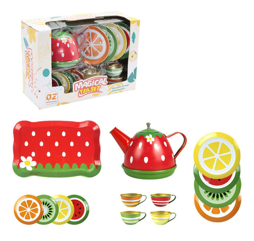 Juego De Té Para Niñas Pequeñas, Juguetes De Rojo