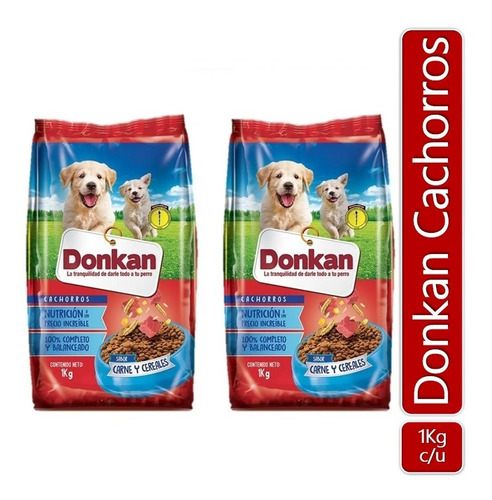 Alimento Para Perros Donkan Cachorros 1kg X2 Uds