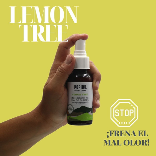 Imagen 2 de 5 de Popidu® Neutraliza Olores Aromatizante Baño. Lemon Tree 75ml