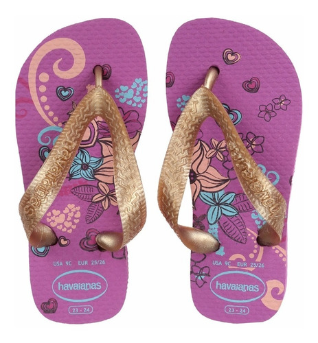 Havaianas Ojotas Originales Para Niñas Modelo Flores