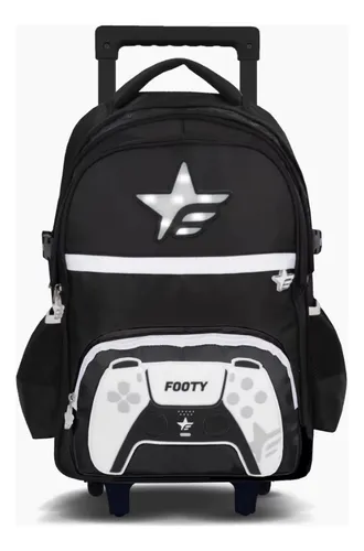 comprar Mochila Con Carro 18 Plgs Luz Joystick New Footy F5381 Negra