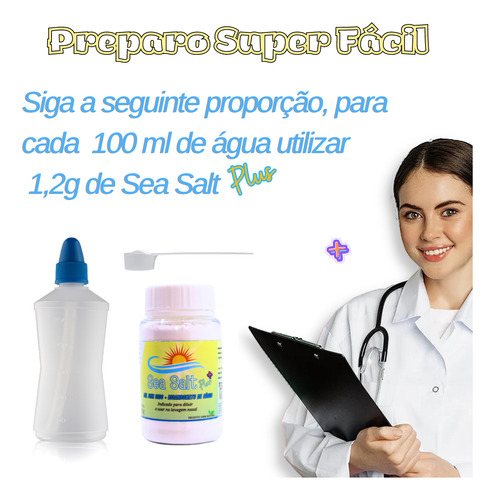 Sal Lavagem Nasal Com Bicarbonato De Sodio 100g 3 Unidades