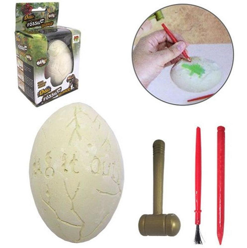 Brinquedo Ovo Dino Fóssil Escavação 1 Dinossauro Surpresa Cor Outro