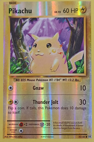 Pokémon Tcg Pikachu 35/108 Reverse