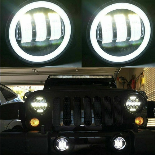 Faro Led Luz Blanca Neblinero Halo Blanco-ambar 4 Pulgadas
