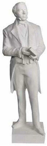 Estatua Joseph Smith Marmol Hecho Mano 10.0 In Color Blanco