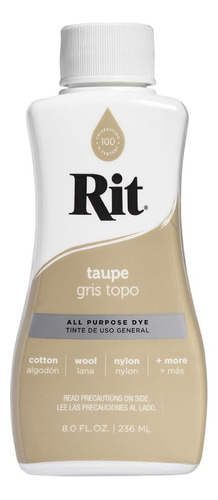 Rit Tinte Liquido Purpose 8.0 Fl Oz, Gris Topo, 8 Onzas Liqu