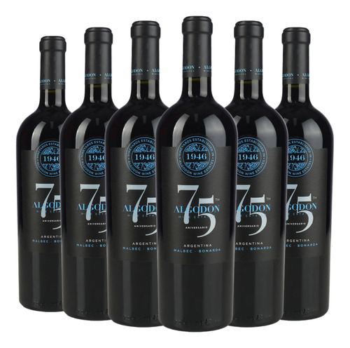 Vino Algodon Malbec Bonarda 75º Aniversario Caja X 6