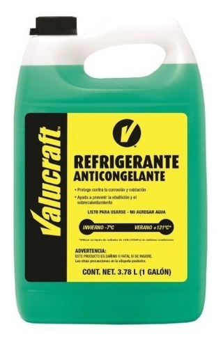 Valucraft 17% Anticongelante Listo Para Usar