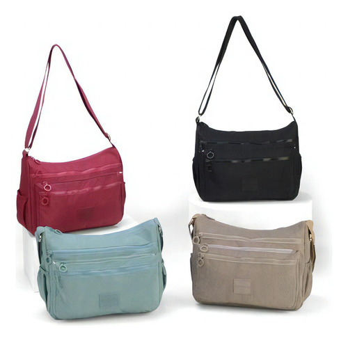 Bolsa Transversal Feminina Versátil E Prática Up4you Cor Azul-claro