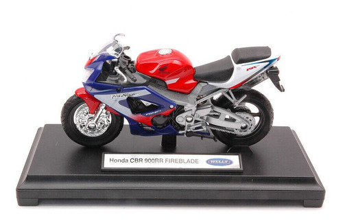 Moto Escala 1:18 Honda Cbr 900rr Fireblade Welly