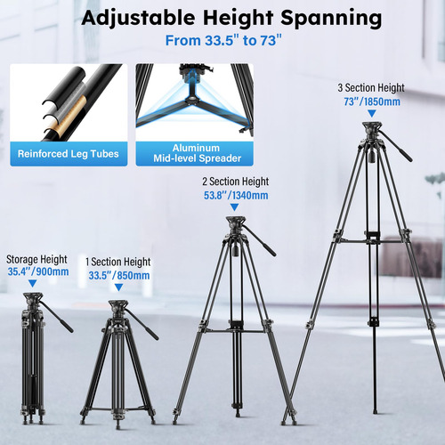 Trípode De Vídeo Sirui Avt-11 Heavy Duty Con Cabezal Fluido,