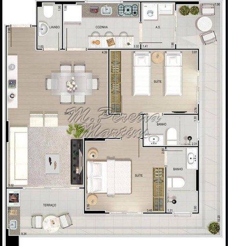 Imagem 26 de 27 de Apartamento 02 Suítes | Planejados Vista Mar | Terraço Gourmet - Andar Alto Excelente Ref.806