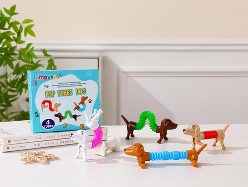 Tubos De Perro Robot Para Niños Sensoriales, 4 Pack