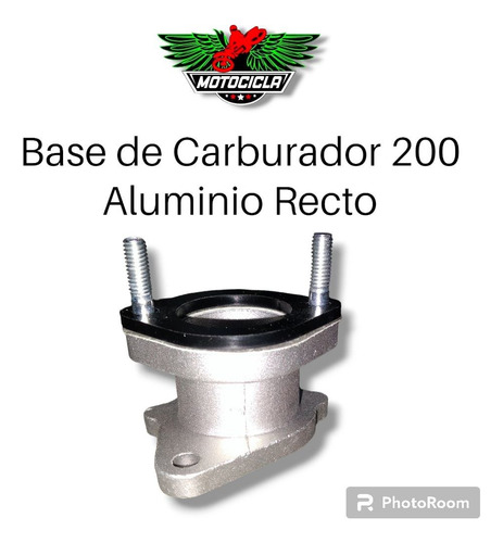 Base De Carburador Aluminio Recta Moto  200