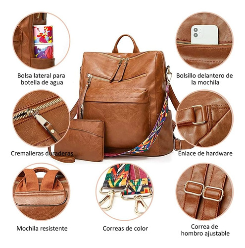 Bolso Hombro Con Correa De Hombro Desmontable Color De Moda