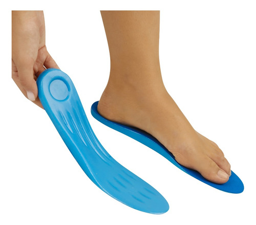 Palmilha Silicalk Plana Anti Impacto Orthopauher Cor Azul