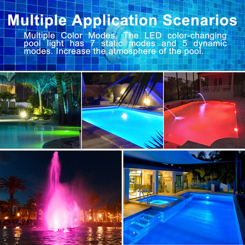 Luces Led 12 V 40 W Pentair Hayward Control Remoto 1 Paquete Color De La Luz