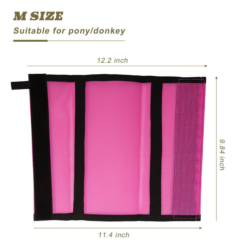 Botas De Malla Para Caballos Pvc Transpirable Ajuste Holgado Rosado Talle