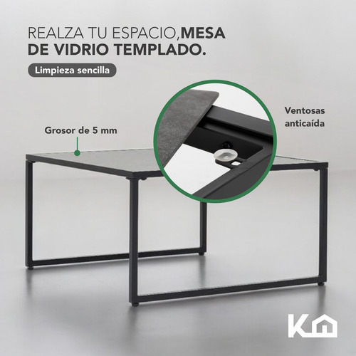 Sala De Jardín Exterior Con Cojines y Mesa Juego de 4Pzs Estructura de Acero Soporte en Madera Muebles de Patio al Aire Libre Terraza Balcón KingsHouse Kh4plbc Negro
