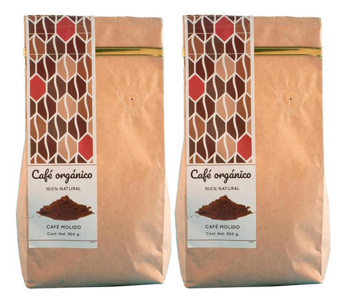 Cafe Orgánico Molido - Perfecto Para Cafetera  Pack X2 De 5