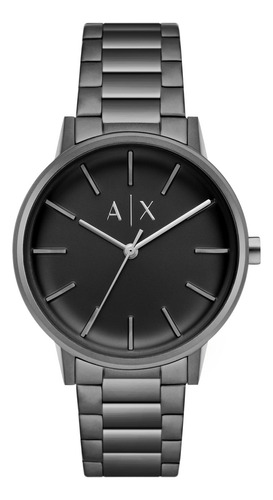 Reloj Hombre Ax Cayde De Acero Inoxidable 42mm Correa Plomizo