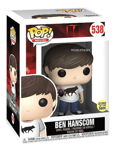 Funko Pop It Ben Hanscom 538 Glow Brilla Orig Scarlet Kids