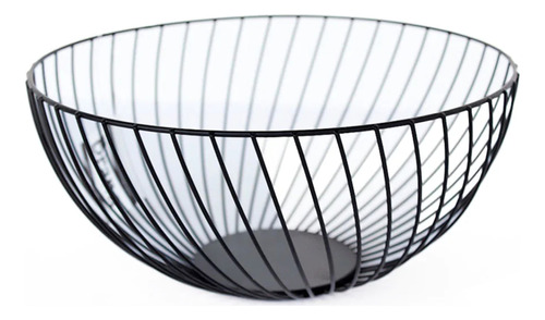 Bowl Frutero Negro Acero Inoxidable Cocina Bar Brang